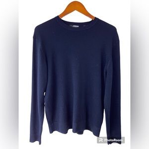 Murano Collection Textured Crew Neck Sweater / Men’s Large / Dark Blue
